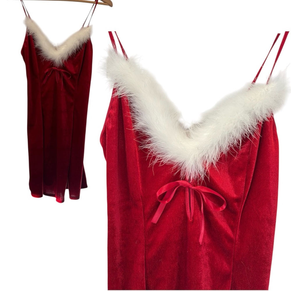 Secret Treasures‎ Vintage Pristine Santa Baby Mrs Clause Lingerie Nighty Dress M